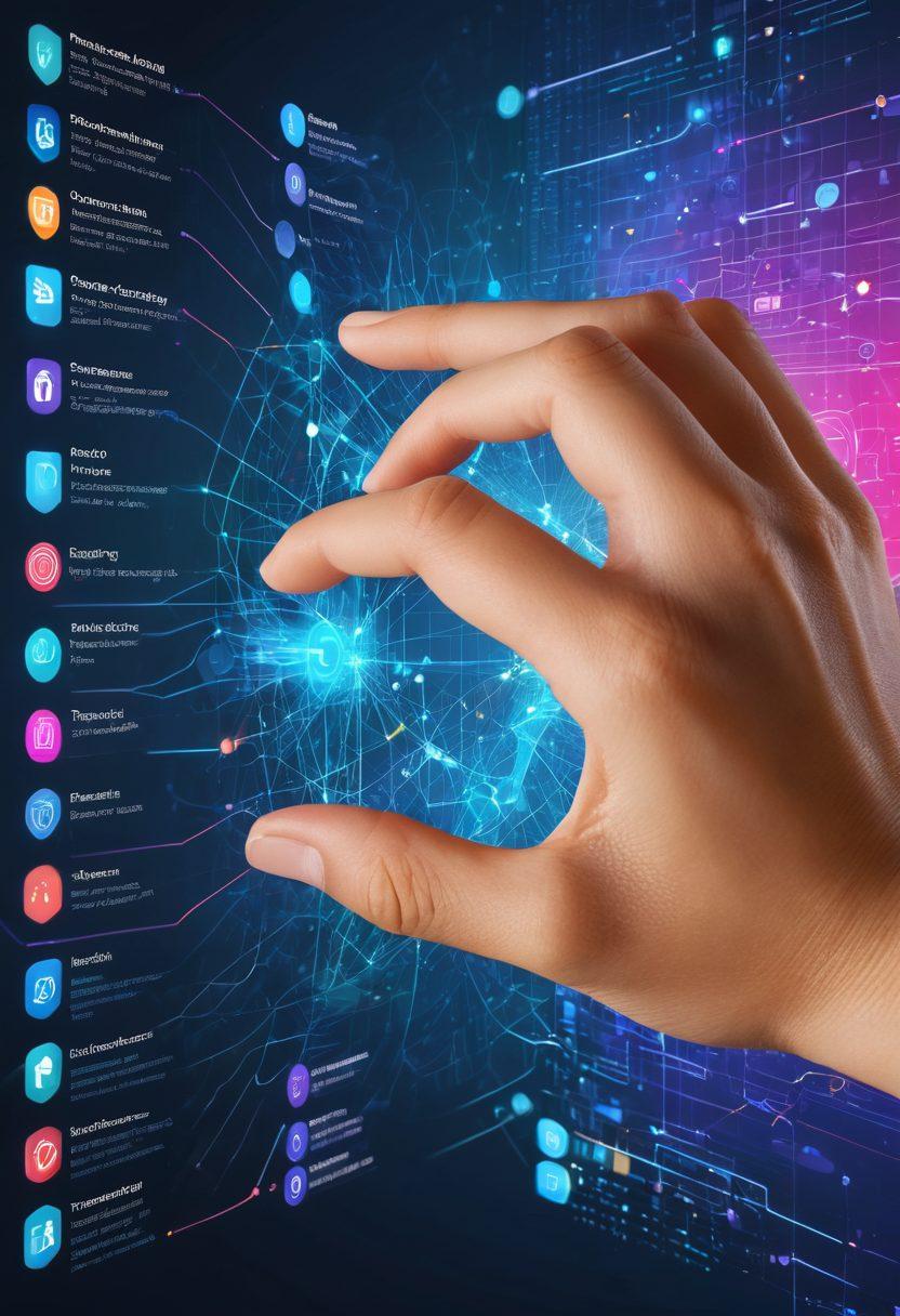 A split image showcasing a vibrant communication system interface on one side and a complex statistical graph on the other. In the center, a hand reaches out connecting both elements, symbolizing the transition from theory to practice. The background should feature abstract data streams and network connections in bright colors, illustrating a dynamic technology landscape. super-realistic. vibrant colors. high-tech design.